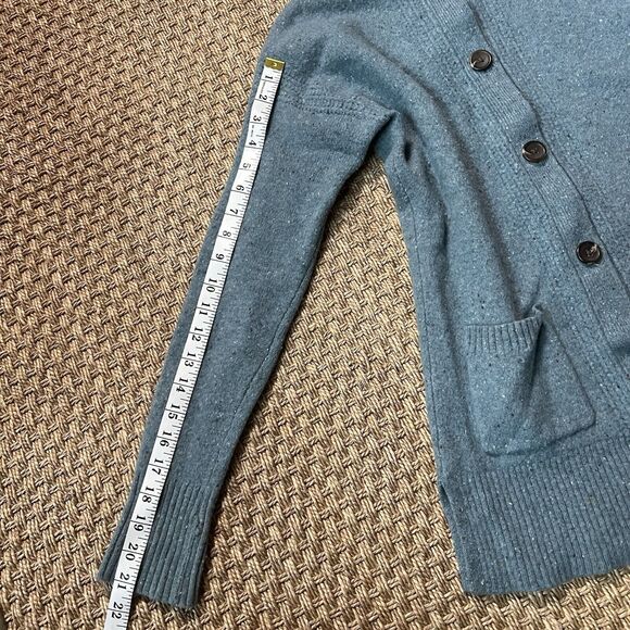 Royal Robbins Cardigan Mock Neck Button Front Pockets Robins Egg Blue Preppy Sm - Picture 8 of 8